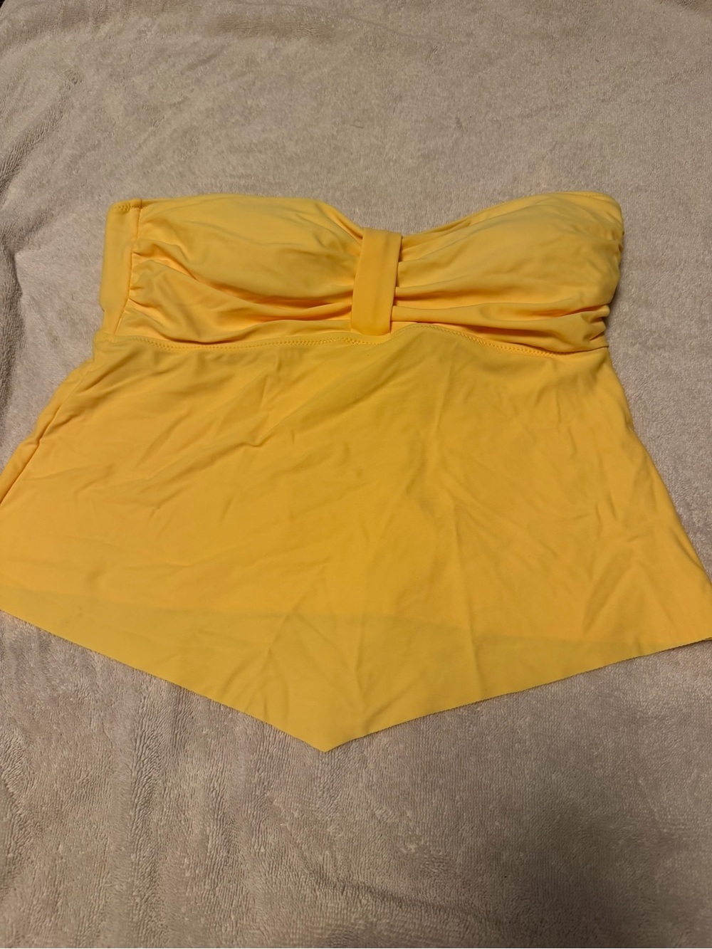 Sunny Yellow Strapless Tankini by beachbasi